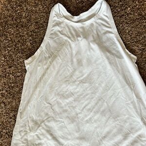 Women's White Sleeveless workout top